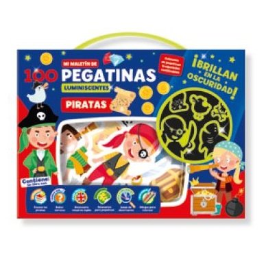 MALETIN 100 pegatinas Piratas Luminiscentes