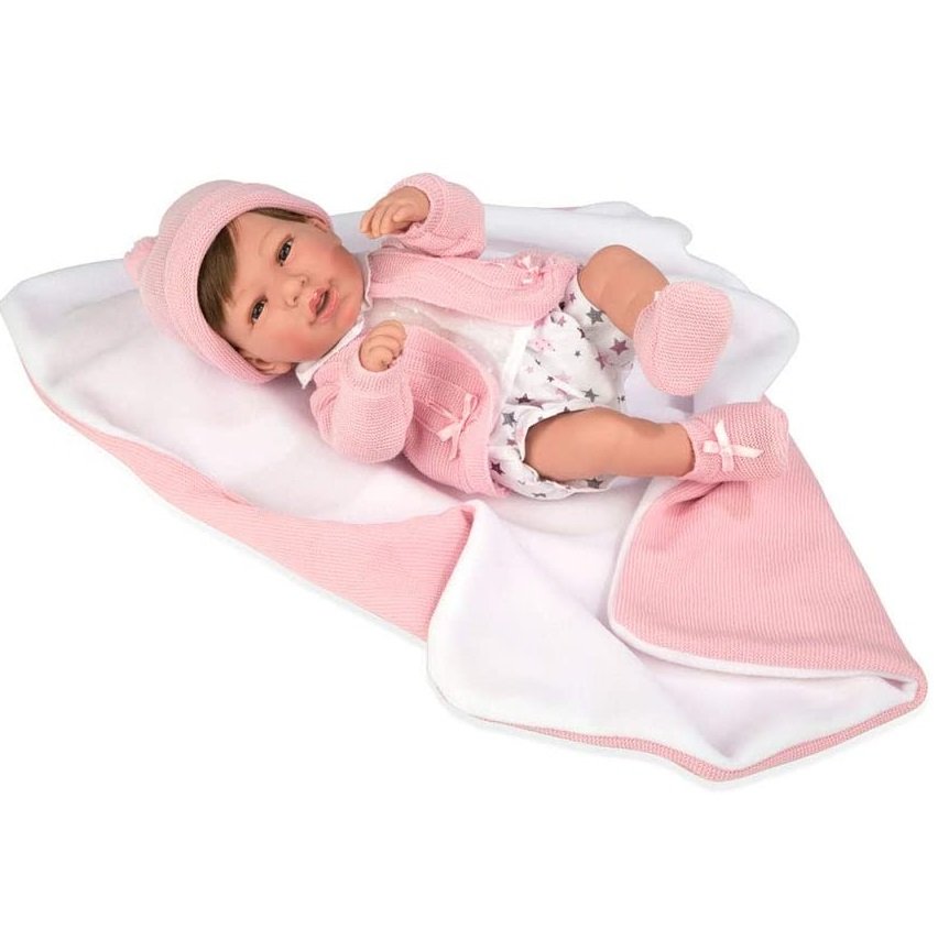 Muñeca Lía Rosa 42cm con Manta - ARIAS