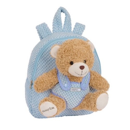 Mochila Safta Preescolar Osito Extraible Azul