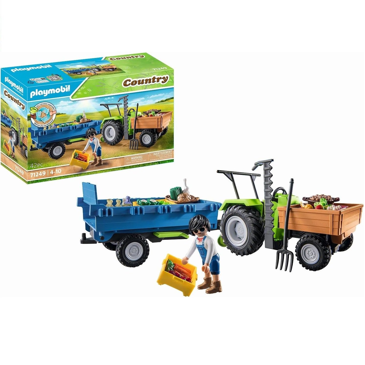 PLAYMOBIL Country 71249 Tractor con Remolque
