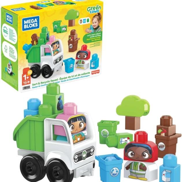 Mega Bloks Equipo de Reciclaje Green Town