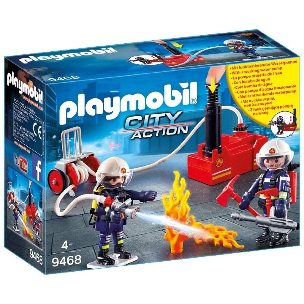 PLAYMOBIL - Bomberos con Bomba de Agua