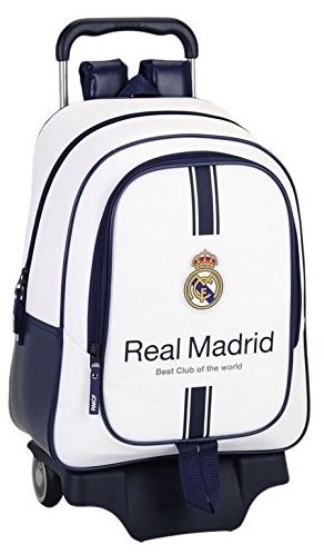 Mochila con carro REAL MADRID Blanca