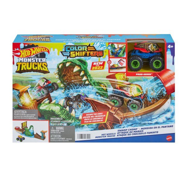 Hot Wheels Monster Trucks Color Shifters ATAQUE EN EL PANTANO