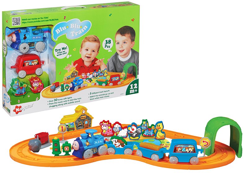 Pista tren con animales grande 38 piezas