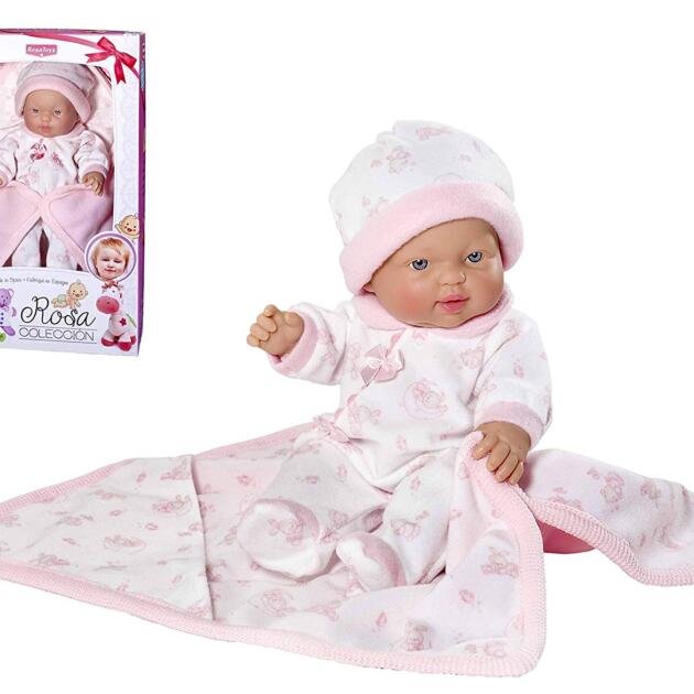 Muñeco bebé 26 cm Pijama y mantita