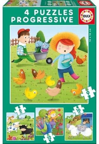 Puzzles Progresivos Animales de Granja
