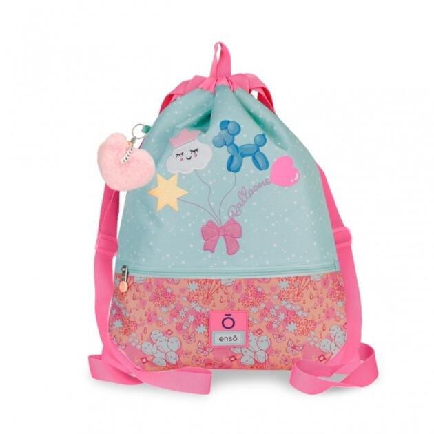 Mochila saco Ballons turquesa