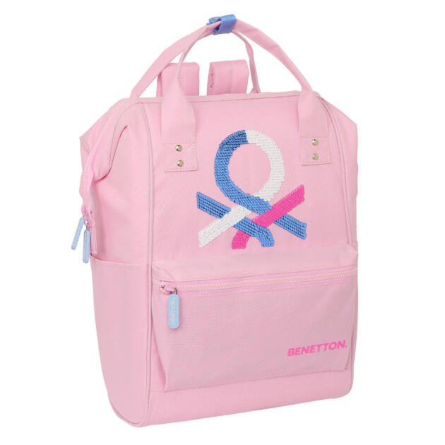 MOCHILA CON ASAS PARA PORTATIL 13" BENETTON "PINK"