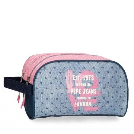 Neceser dos compartimentos Pepe Jeans Noni denim