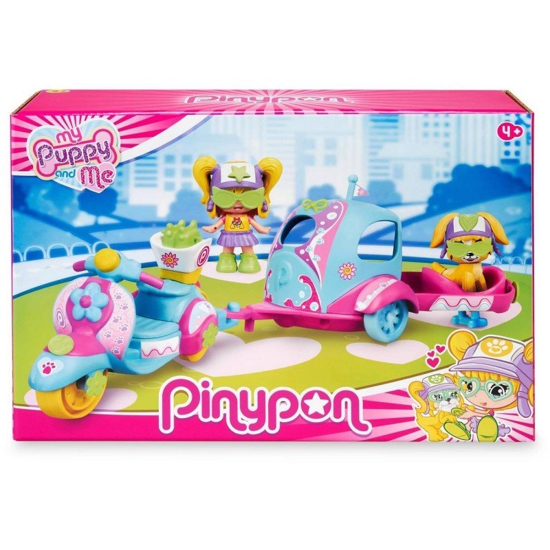 Pinypon My Puppy and me Moto con Remolque