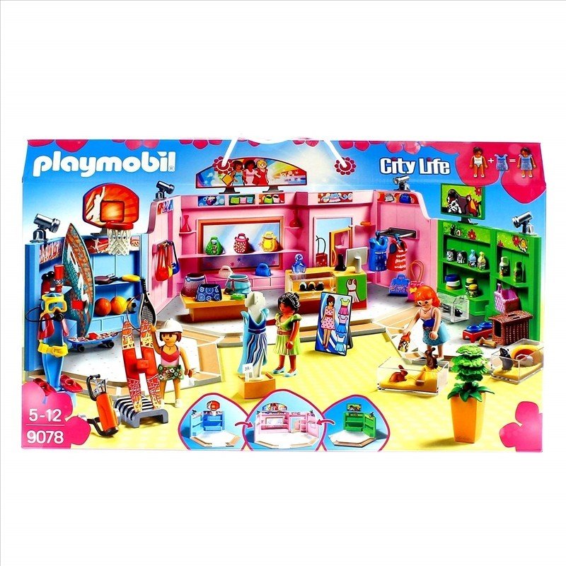 Playmobil City Life Paseo Comercial con 3 Tiendas