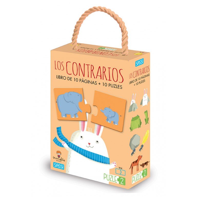Los Contrario. Libro de 10 Páginas + 10 Minipuzzles