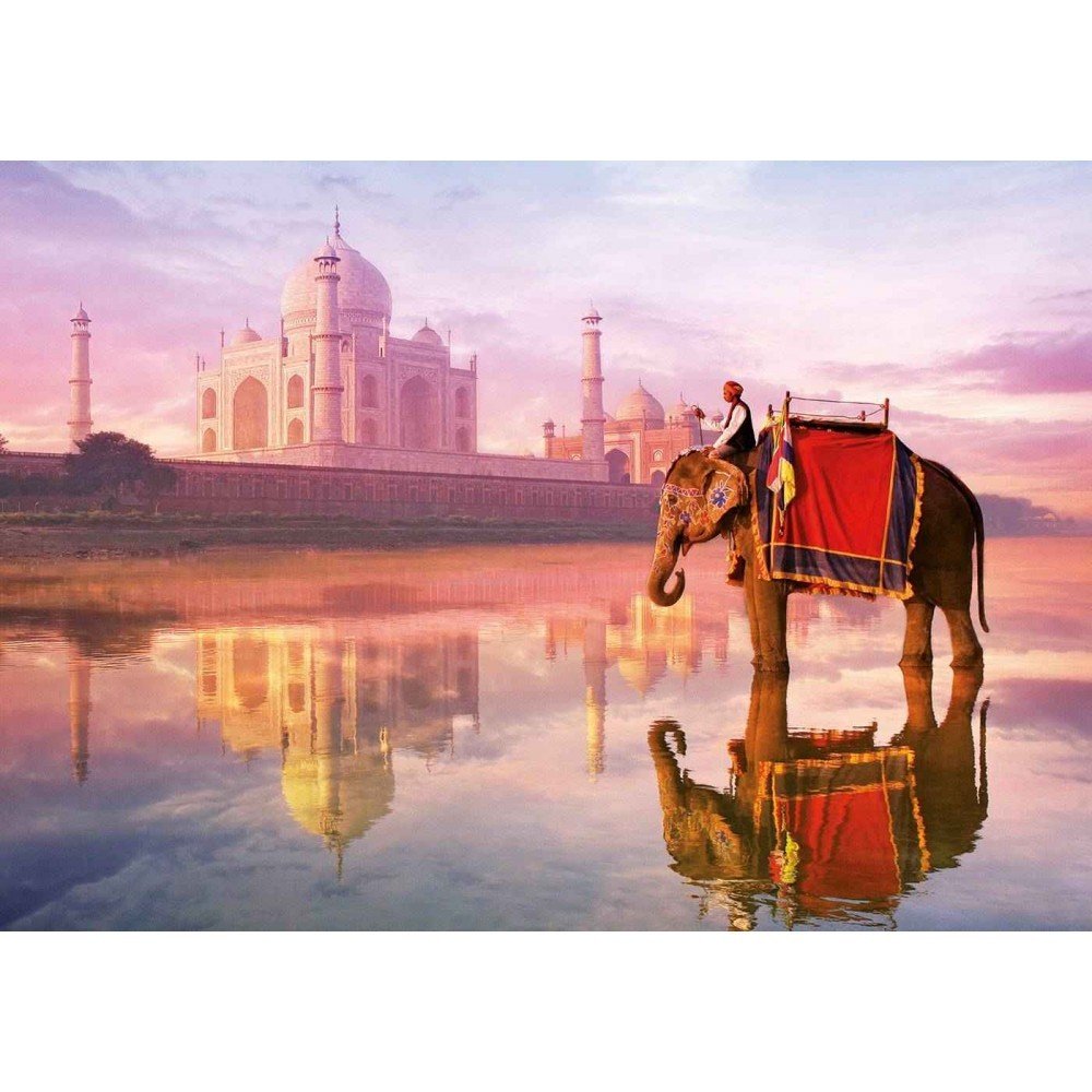 Puzzle 1000 piezas - Elefante en el Taj Mahal