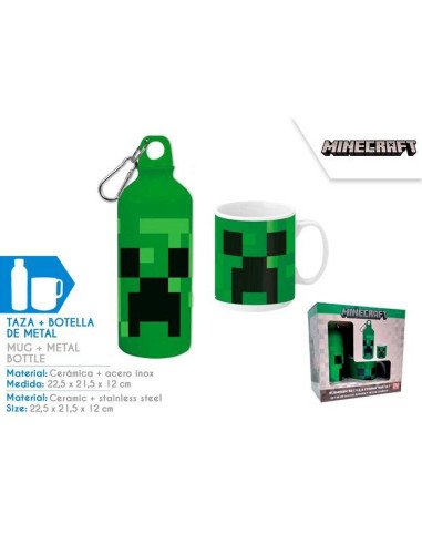 SET TAZA + CANTIMPLORA MINECRAFT