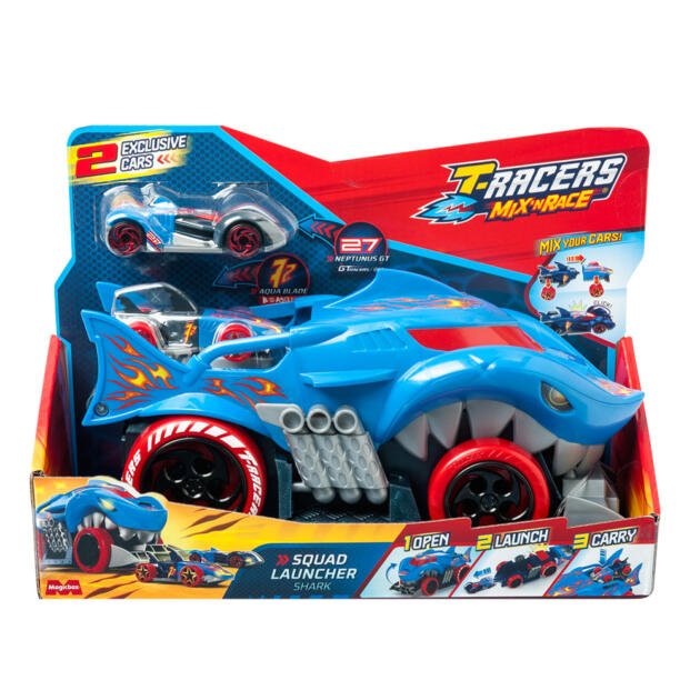 T- Racers Mix'nRace Squad Launcher Shark Tiburón