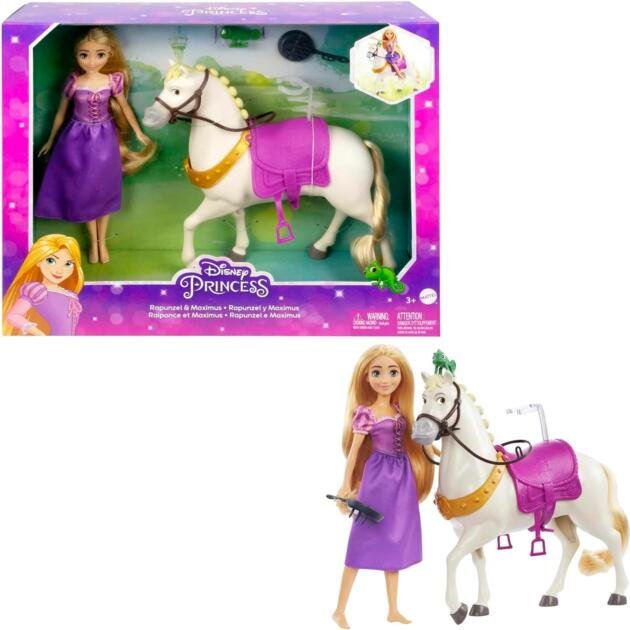 Princesa Rapunzel y su Caballo Maximus