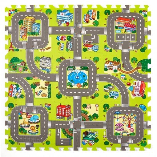 Alfombra Puzzle de Carreteras