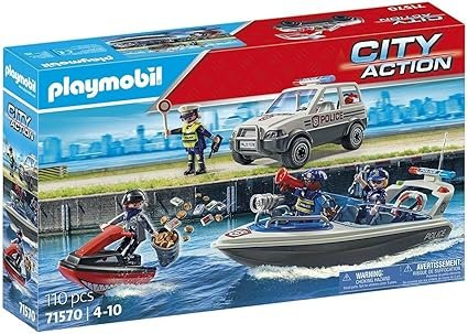 Persecución policial en el Agua Playmobil