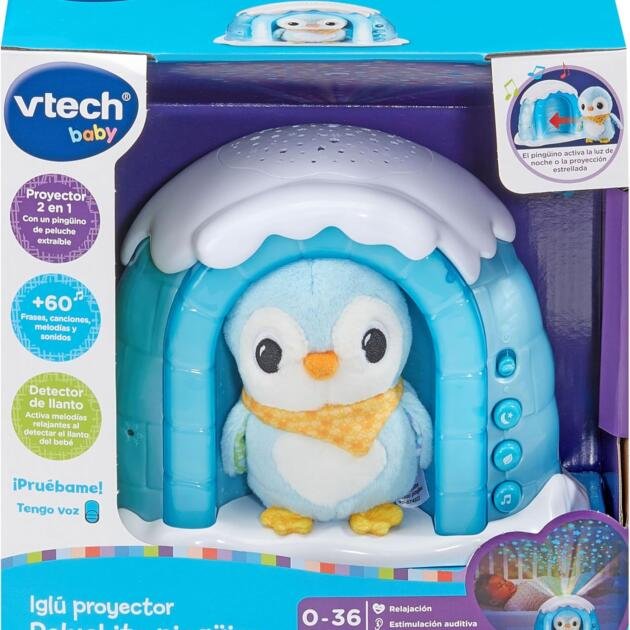 Peluchito pingüino Iglú proyector