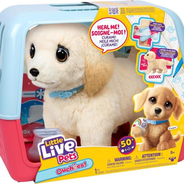 Ouchies! Perrito “Cooper” Interactivo - Little Live Pets