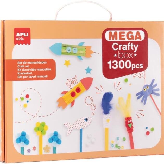Set de Manualidades APLI Kids Mega Crafty Box 1300 piezas