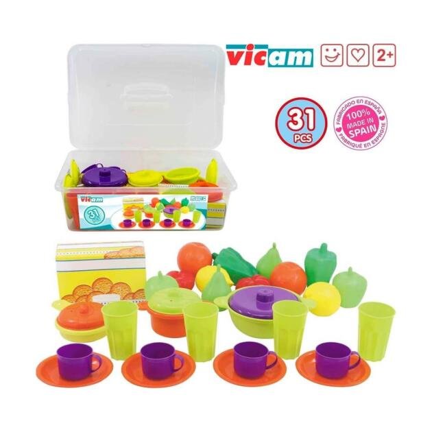 Set de Cocina con Frutas y Vajilla