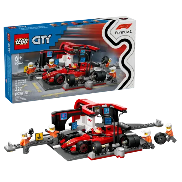 LEGO City – Fórmula 1 Pit Stop con Ferrari 60443