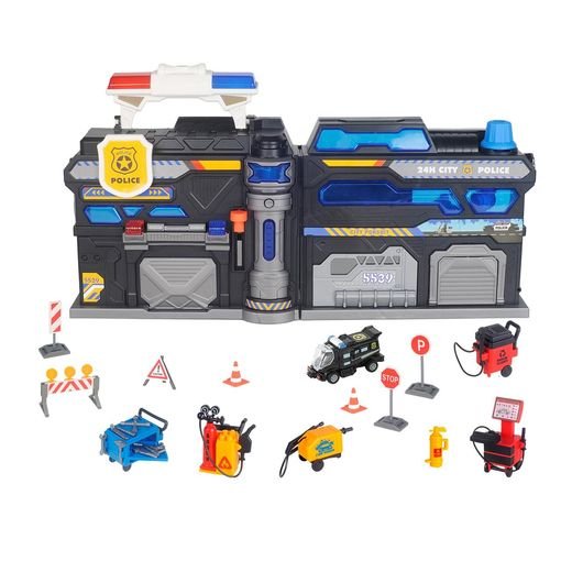 Centro de Policía 24H con Luces y Sonidos – Set Completo Portátil