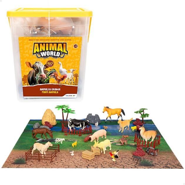 Cubo Animal World – Set de Animales de Granja (60 piezas)