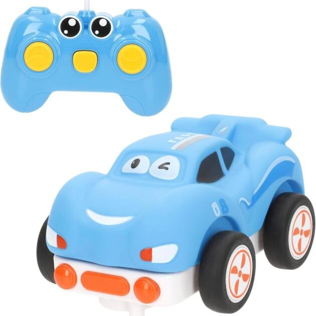 Coche Teledirigido Infantil con 2 Botones, Luces y Carcasa Extraíble