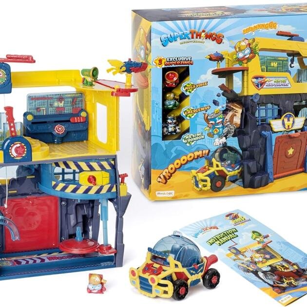 SuperThings Heroes Headquarters – Cuartel General de los Héroes con Vehículo y Figuras Exclusivas