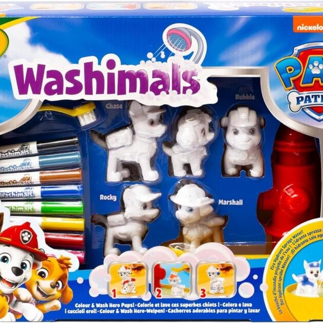 Set de Juguetes Lavables Washimals – Patrulla canina | Crayola | Para Colorear, Lavar y Repetir