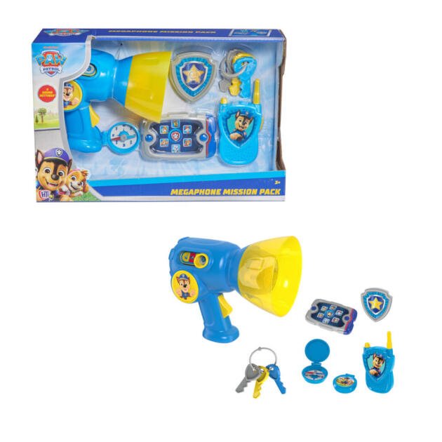 Paw Patrol Megaphone Mission Pack de Chase – Set de Juego con Megáfono y Accesorios