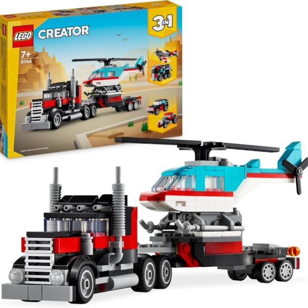 LEGO Creator 3en1 31146 – Camión con Helicóptero