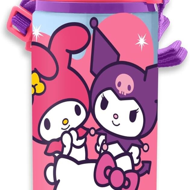 Cantimplora Hello Kitty & Friends de Aluminio | Botella Infantil con Correa