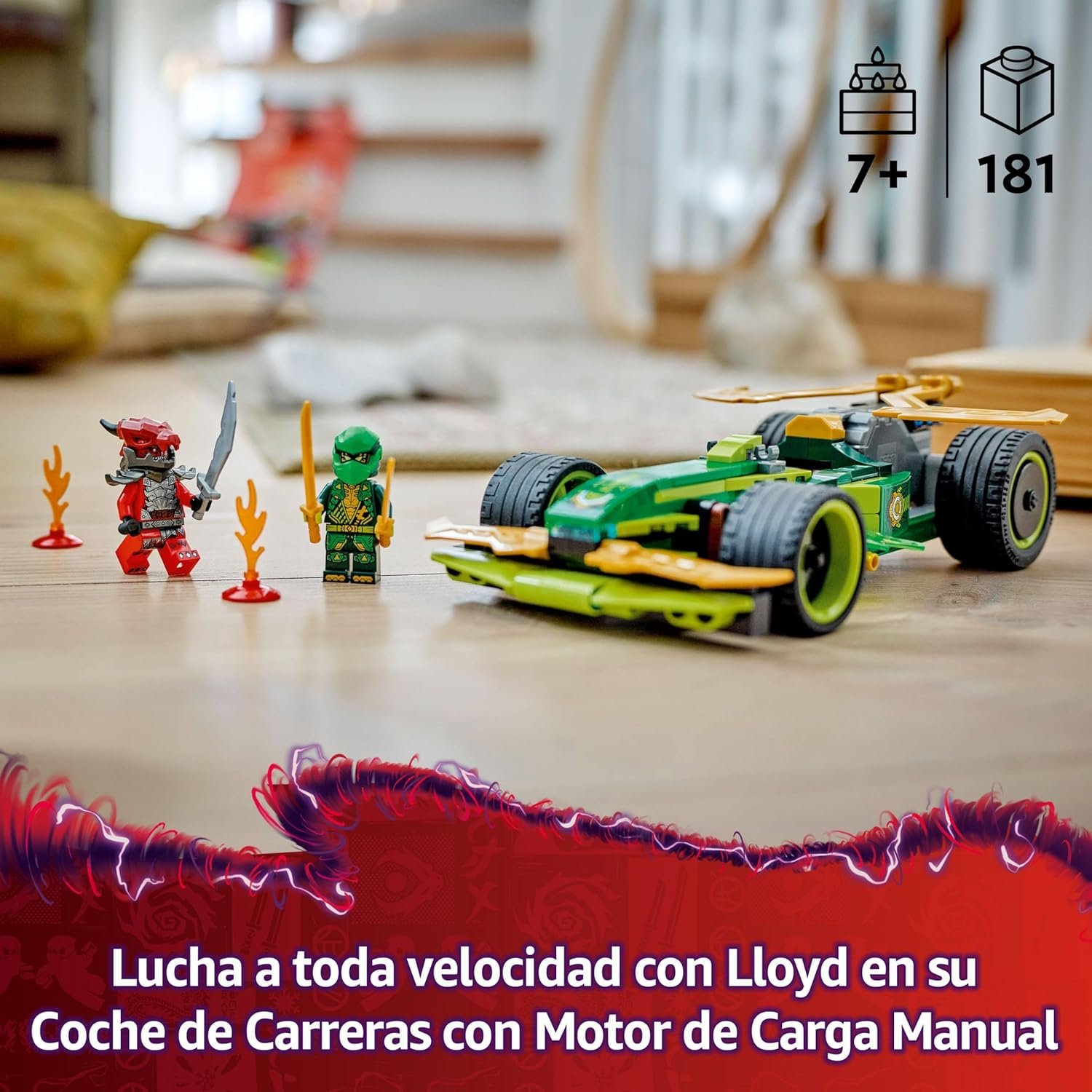 LEGO® NINJAGO® 71828: Coche de Carreras Pull-Back de Lloyd - Imagen 2