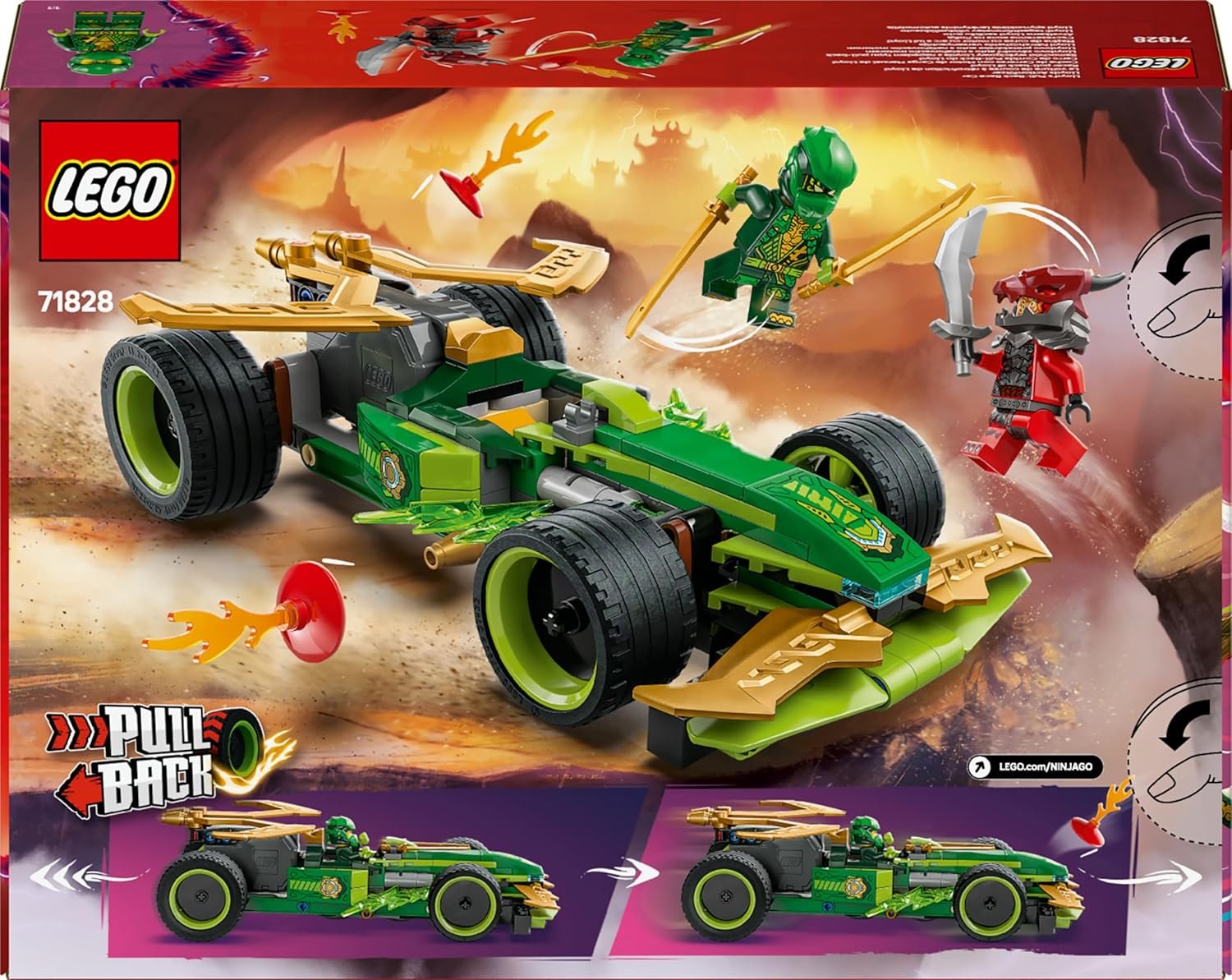 LEGO® NINJAGO® 71828: Coche de Carreras Pull-Back de Lloyd - Imagen 5