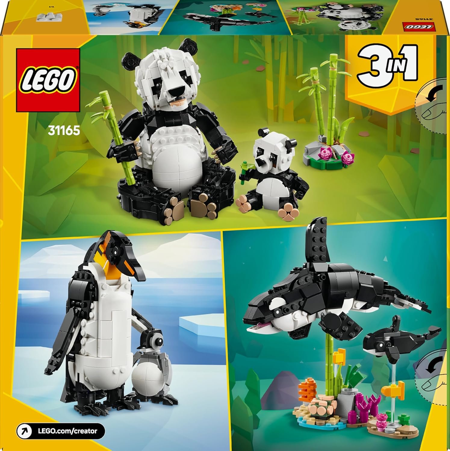 ¡Aventuras 3 en 1! Familia de Animales LEGO® Creator 31165 - Imagen 8