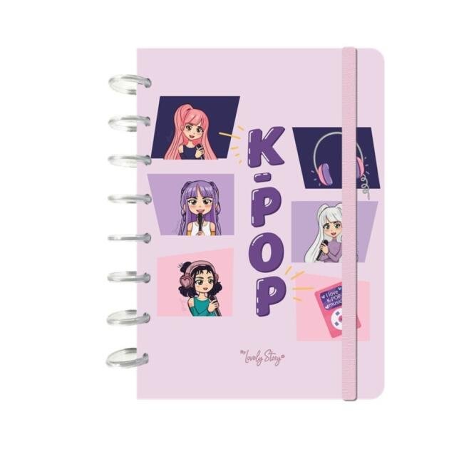 Smart Book A5 Pink K-Pop – Cuaderno modular de discos con 100 hojas