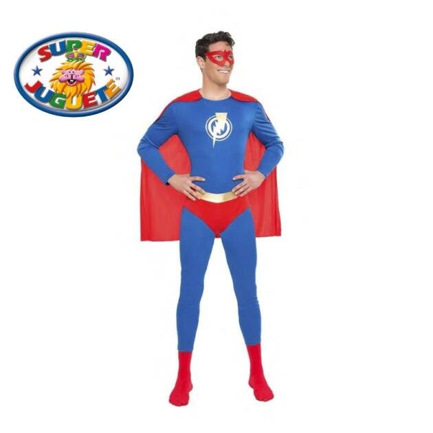 Disfraz de Superhéroe Azul con Capa y Antifaz Adulto