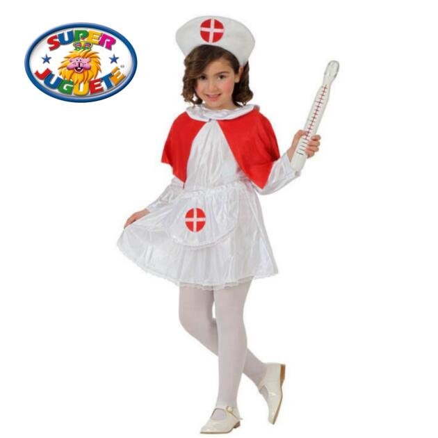 Disfraz de Enfermera Clásica con Gorro Infantil