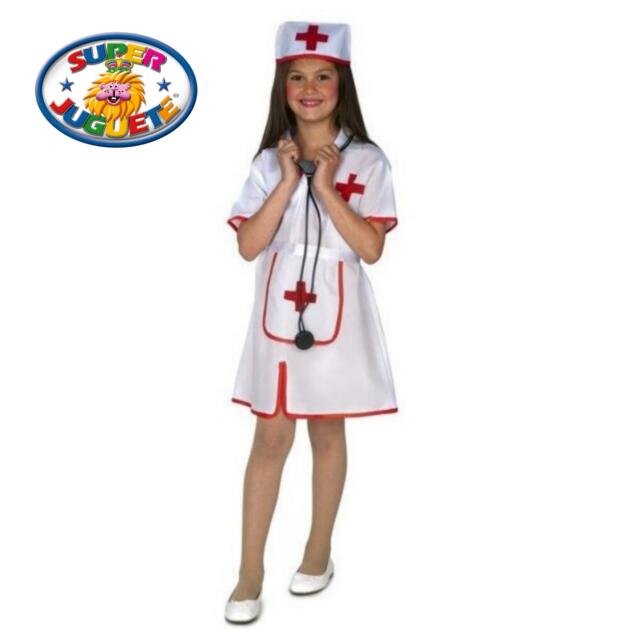 Disfraz de Enfermera con Gorro y Estetoscopio Infantil