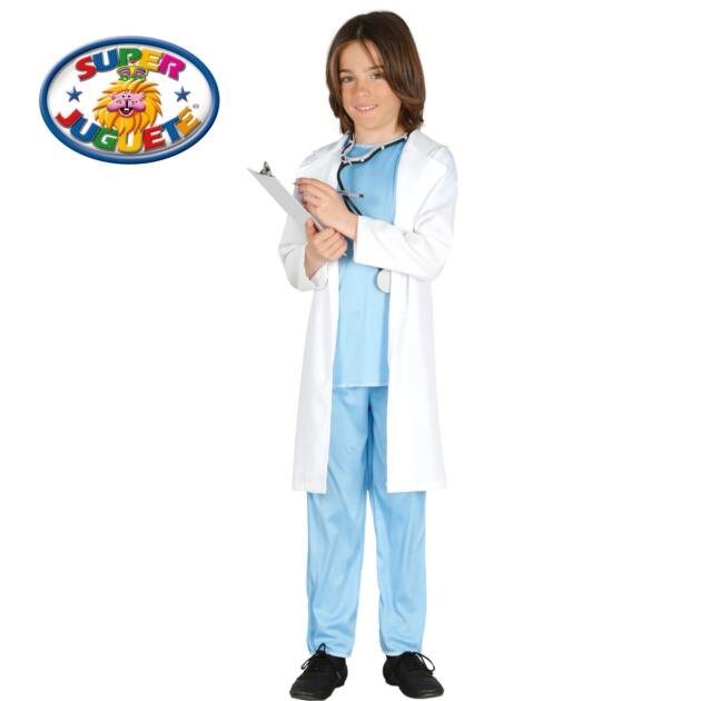 Disfraz de Médico o Cirujano con Bata Blanca Infantil Unisex