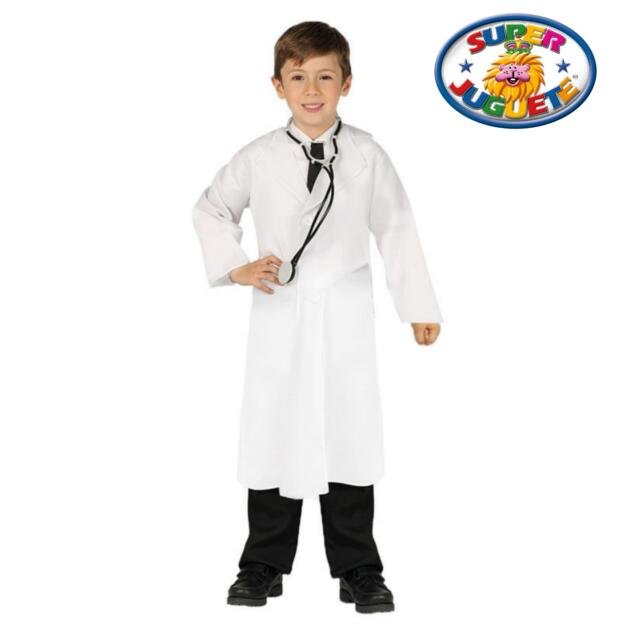 Disfraz de Médico con Bata y Estetoscopio Infantil Unisex