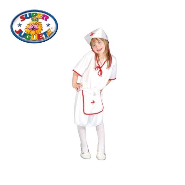 Disfraz de Enfermera Clásica con Vestido y Gorro Infantil