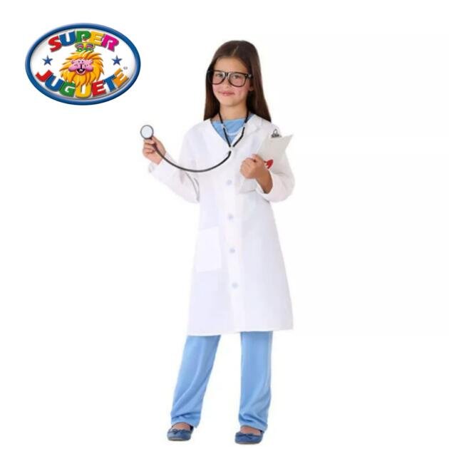 Disfraz de Doctora con Bata Blanca y Accesorios Infantil Unisex