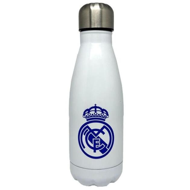 Botella Térmica Real Madrid Blanca de Acero Inoxidable 500 ml