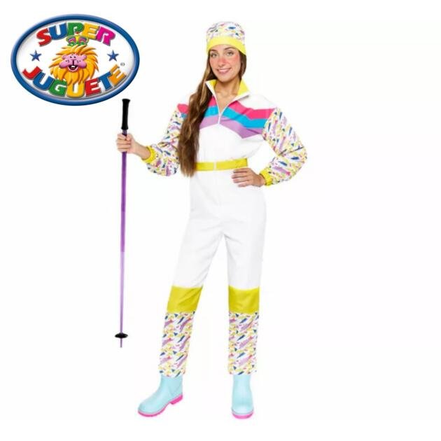 Disfraz Retro de Esquí Años 80 Multicolor