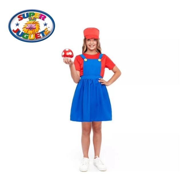 Disfraz Estilo Videojuego Clásico Fontanera Infantil y Adulto